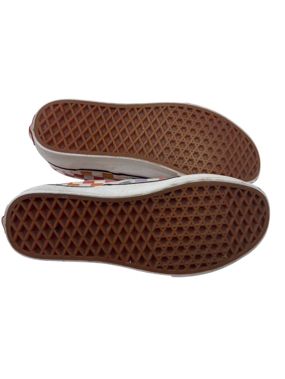 Vans Classic Slip-On Rainbow Checkerboard Sneakers Men 6.5 Women 8 Canvas Shoes - Picture 10 of 11